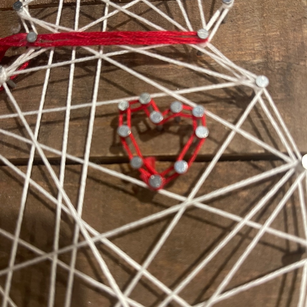 Charming Snowman String Art with Red Accents - Picture 4 of 4